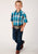 Roper Kids Boys 1454 Deep Pool Ombre Turquoise 100% Cotton S/S Shirt