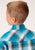 Roper Kids Boys 1454 Deep Pool Ombre Turquoise 100% Cotton S/S Shirt