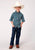 Roper Boys Kids Green 100% Cotton Purple Sage Paisley BD S/S Btn Shirt