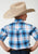 Roper Boys Poplin Plaid Blue Cotton Blend S/S Shirt