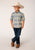 Roper Kids Boys 1552 Sandy Plaid Tan 100% Cotton Btn S/S Shirt