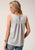 Roper Womens Grey 100% Cotton S/L Blouse