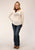 Roper Womens Wild White Poly/Rayon L/S T-Shirt