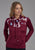 Roper Womens Comy Cowl Neck Jersey Wine Poly/Spandex Pullover Sweater