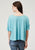 Roper Womens Wanted And Wild Blue Poly/Cotton S/S L/S T-Shirt
