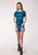 Roper Womens Navy Poly/Rayon Arrows Swing S/S T-Shirt