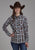 Roper Womens 2169 Horseshoe Dobby Brown 100% Cotton L/S Shirt