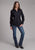 Roper Womens 2180 Broken Diamonds Black 100% Cotton L/S Shirt