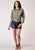 Roper Womens 1901 Estampa Paisley Green 100% Cotton L/S Shirt