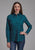 Roper Womens 2167 Tonal Paisley Green 100% Cotton L/S Shirt