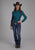 Roper Womens 2167 Tonal Paisley Green 100% Cotton L/S Shirt