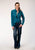 Roper Womens Tiles Print Green 100% Cotton L/S Shirt