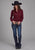 Roper Womens 2162 Black Fill Poplin Red 100% Cotton L/S Shirt