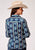 Roper Womens 1908 Serape Stripe Blue 100% Cotton L/S Shirt