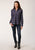 Roper Womens Unlined Flannel Blue 100% Cotton L/S Shirt