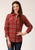 Roper Womens Unlined Flannel Rust 100% Cotton L/S Shirt