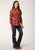 Roper Womens Unlined Flannel Rust 100% Cotton L/S Shirt