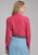 Roper Womens Floral Challis Deep Pink 100% Rayon L/S Blouse