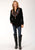 Roper Womens 1421 Floral Velvet Black 100% Polyester L/S Tunic
