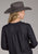 Roper Womens Vertical Floral Border Black 100% Cotton L/S Blouse
