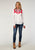Roper Womens Retro Floral Yokes White 100% Rayon L/S Shirt