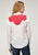 Roper Womens Retro Floral Yokes White 100% Rayon L/S Shirt