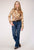 Roper Womens Collage Print Brown 100% Rayon L/S Blouse