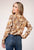 Roper Womens Collage Print Brown 100% Rayon L/S Blouse