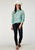 Roper Womens 1989 Desert Toile Blue 100% Rayon L/S Shirt