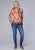 Roper Womens Groovy Cacti Pink 100% Rayon L/S Blouse