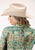 Roper Womens Snake Print Teal 100% Polyester L/S Shirt