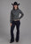 Roper Womens Classic Western Black 100% Cotton L/S Blouse