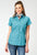 Roper Womens Lake Medallion Blue 100% Cotton S/S Shirt