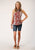 Roper Womens 1480 Hawaiian Horseshoes Red 100% Cotton S/L Shirt