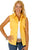 Roper Womens Yellow 100% Cotton Sleeveless Solid Poplin Snap Western Shirt