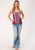Roper Womens Multi Back Strap Wine 100% Rayon S/L Tank Top