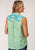 Roper Womens Summer Floral Green 100% Polyester S/L Shirt