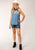 Roper Womens Denim Camisole Blue 100% Cotton S/L Tank Top