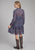 Roper Womens Gem Floral Multi-Color 100% Polyester L/S Dress