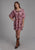 Roper Womens Wild Horses Pink 100% Rayon S/S Dress