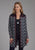 Roper Womens 2133 Ikat Black/Cream 100% Rayon L/S Dress