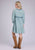 Roper Womens Denim V-Neck Light Blue 100% Cotton L/S Dress