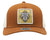 Roper Unisex Longhorn Square Patch Brown/White Cotton Blend Baseball Cap Hat