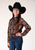 Roper Girls Arrow Dobby Plaid Brown 100% Cotton L/S Shirt