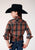 Roper Girls Arrow Dobby Plaid Brown 100% Cotton L/S Shirt