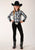 Roper Girls Dusk Dobby Black 100% Cotton L/S Shirt