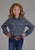 Roper Kids Girls 2172 River Paisley Brown 100% Cotton L/S Shirt