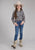 Roper Kids Girls 2182 Santa Fe Aztec Black 100% Cotton L/S Shirt
