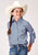 Roper Kids Girls 1932 Skies Tie Blue 100% Cotton L/S Shirt