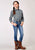 Roper Girls Frontier Foulard Multi-Color 100% Cotton L/S Shirt
